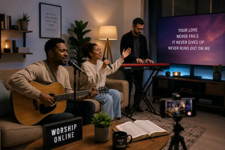 Modern worship session