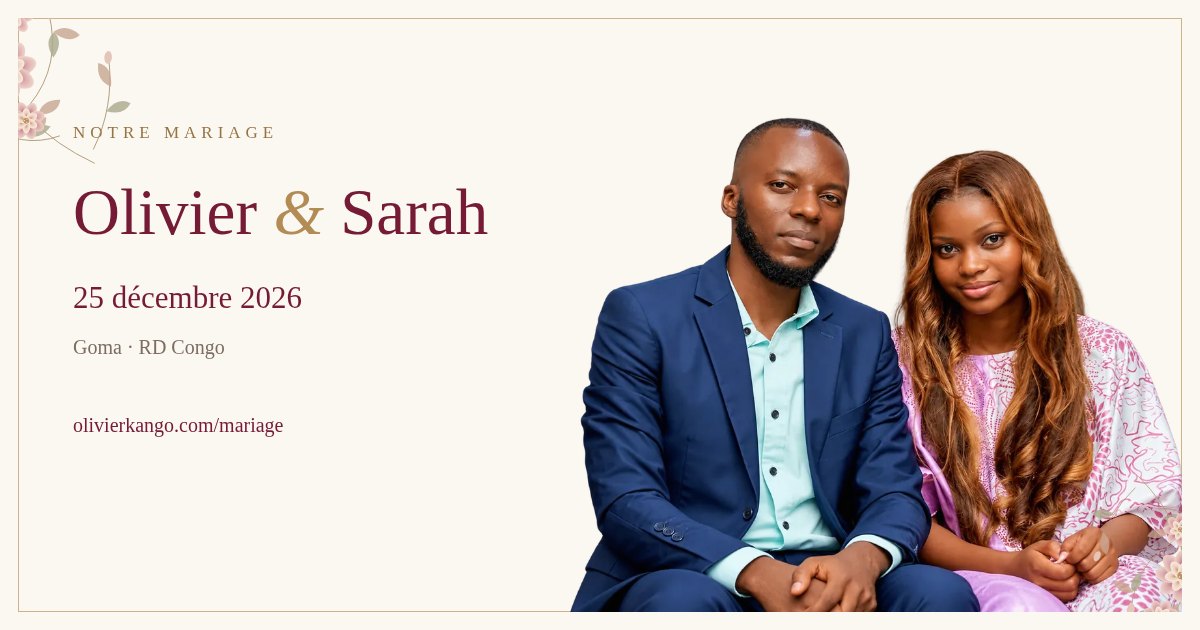 Olivier & Sarah se marient
