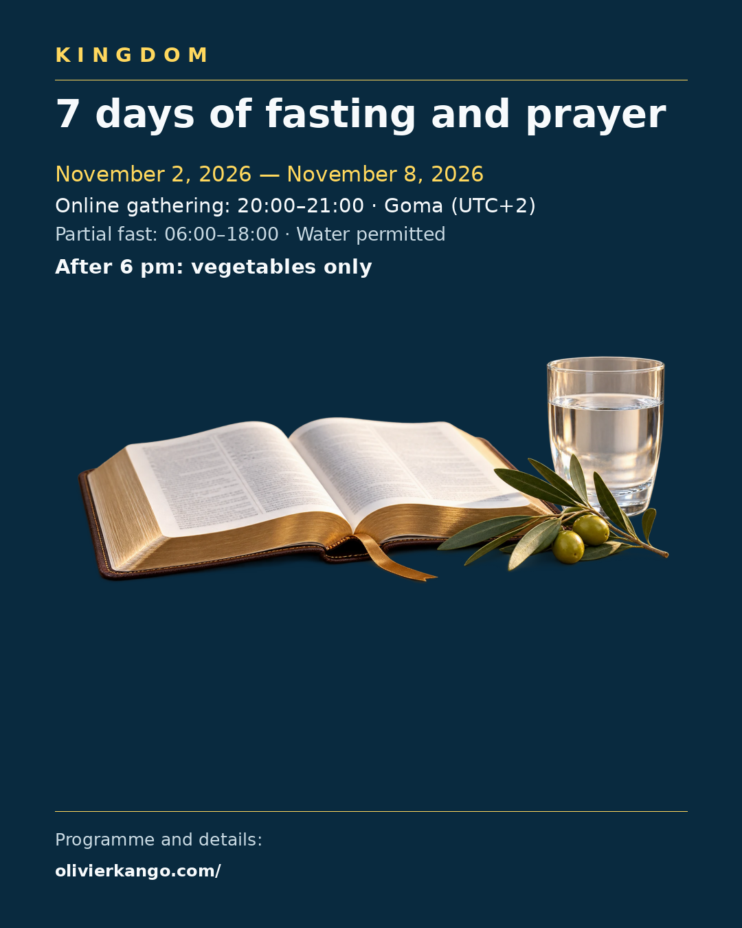 7 days of fasting and prayer