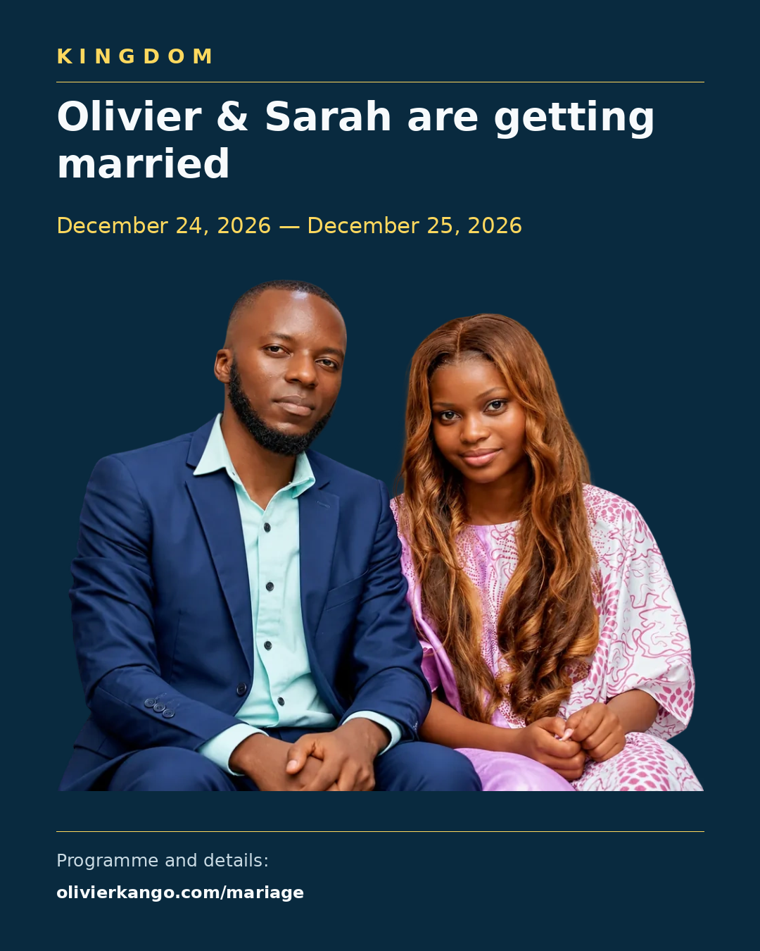 Olivier & Sarah are getting married